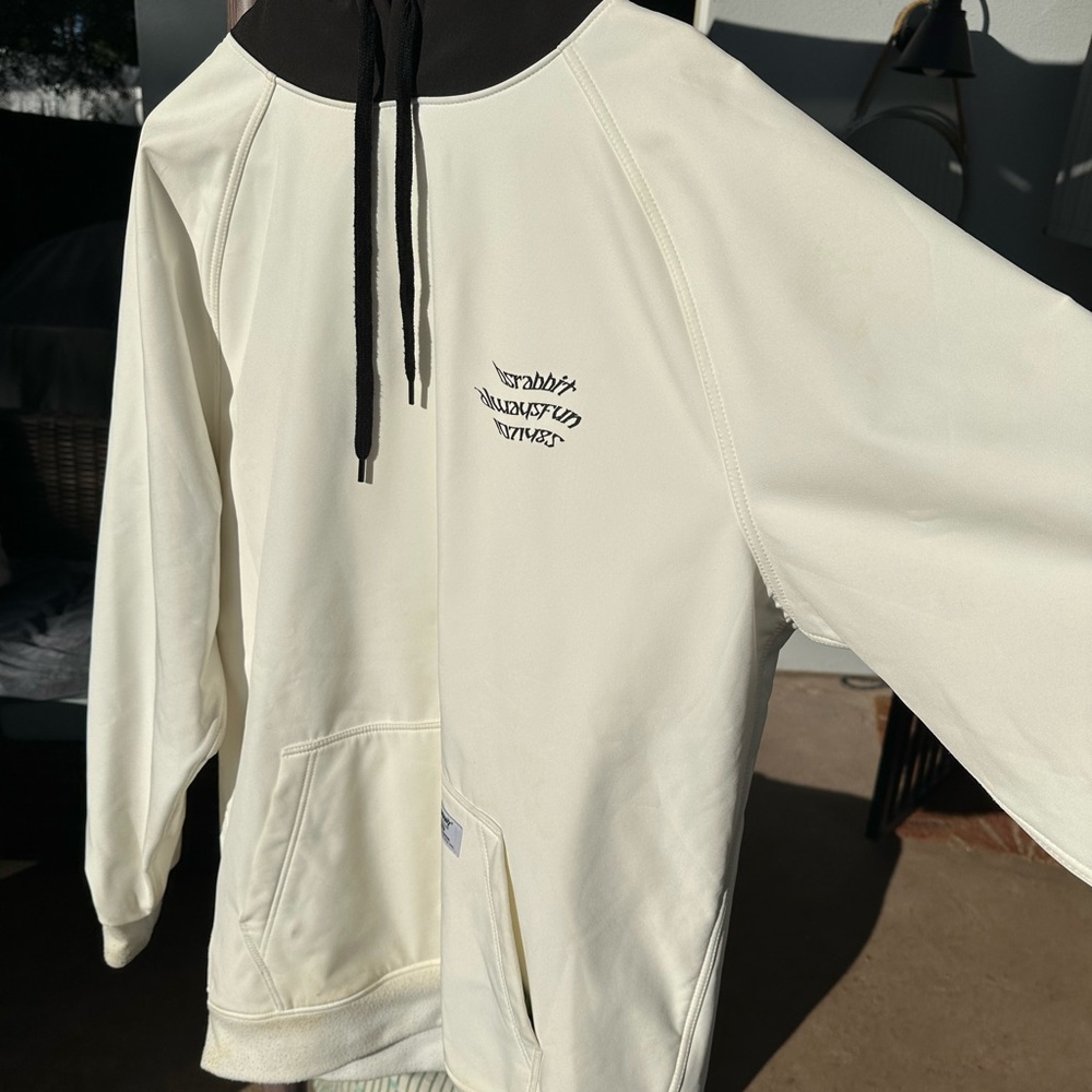 Cream BSRabbit Hoodie with Black Accents
